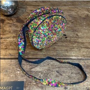 Bright Pop Rainbow Sequin Round / Circle Bag
